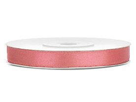 Satijn lint 6 mm rosy pink