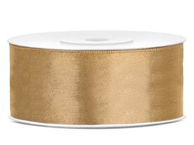 Satijn lint 25 mm antiek bruin
