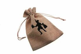 Jute zakjes pakjes piet 9.5 x 13.5 cm
