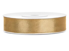 Satijn lint 12 mm antiek bruin
