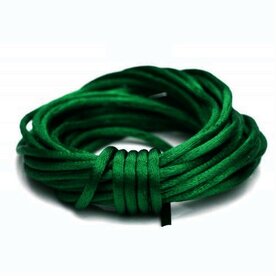 Satijn koord 1.5 mm donker groen