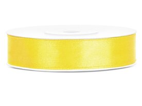 Satijn lint 12 mm geel