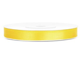 Satijn lint 6 mm Geel