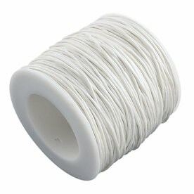 Waxkoord 1 mm wit 4 meter 