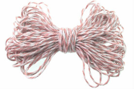 Bakkerstouw roze wit 7 meter
