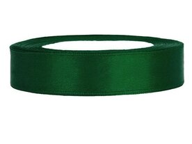 Satijn lint 1 cm donker groen