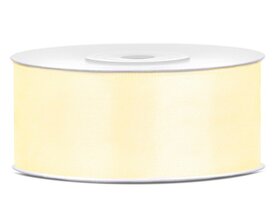 Satijn lint 25 mm donker ivoor