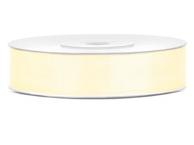 Dubbelzijdig satijn lint 1 cm breed donker ivoor