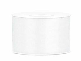 Satijn lint 38 mm breed wit 2 meter