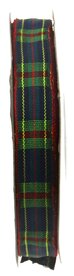 Schotse ruit lint 1.2 cm breed blauw 22 meter rol