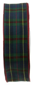 Schotse ruit lint 2.5 cm breed blauw 22 meter rol