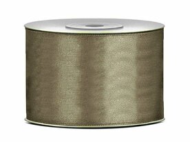 Satijn lint 50 mm antraciet 2 meter 