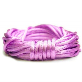 Satijnkoord 2 mm lila 2 meter