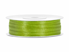 7 meter Satijn lint 3 mm lime groen