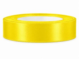 Satijn lint 1 cm geel