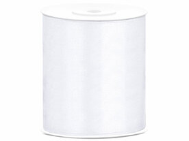 Satijn lint 100 mm wit per meter