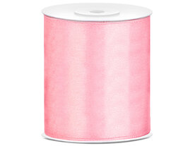 Satijn lint 100 mm Roze per meter