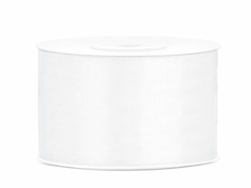 Satijn lint 38 mm Wit