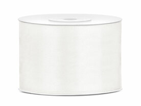 Satijn lint 50 mm Ivoor