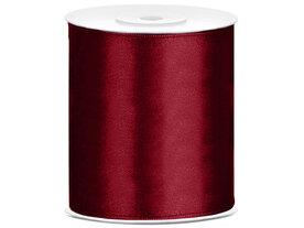 4 meter satijn lint 100 mm bordeaux rood