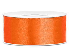 Satijn lint 2.5 cm breed oranje