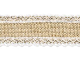 Jute lint met kant nr 7 2