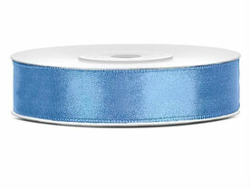 Satijn lint 12 mm Vintage blauw