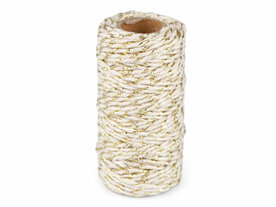 Bakkerstouw off-white goud metalic 100 meter