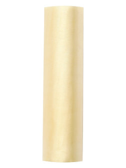 Organza op rol 16 cm breed donker ivoor 1