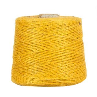 Jute touw geel 3 mm dik 10 meter 