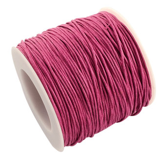 Katoen waxkoord 1 mm fuchsia