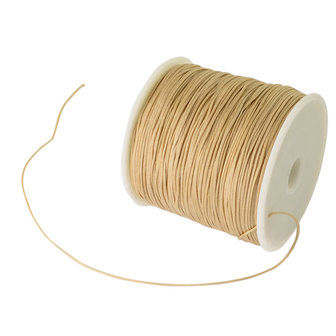 Nylonkoord 1 mm beige 91 meter rol