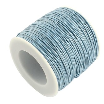 Waxkoord 1 mm licht blauw