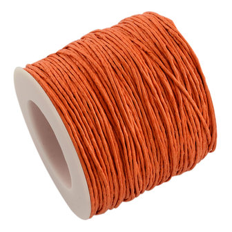 Waxkoord 1 mm oranje 91 meter rol