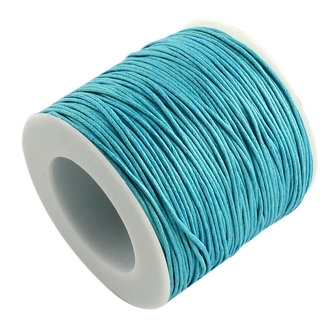 Waxkoord 1 mm aqua 91 meter rol