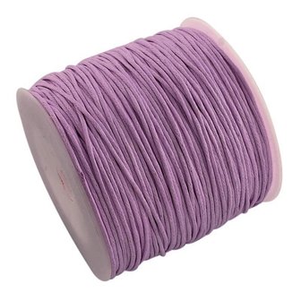 Waxkoord 1 mm lavendel 91 meter rol