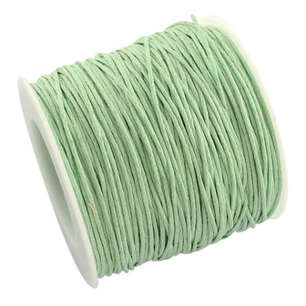 Waxkoord 1 mm pastel groen 91 meter rol