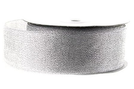 Lint zilver metallic 4 cm 