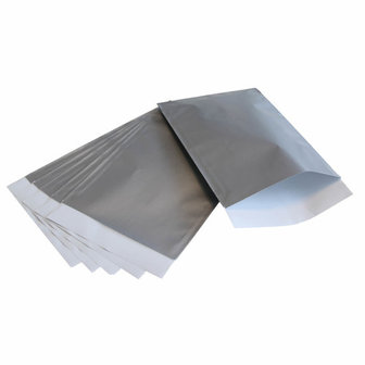 Zilver papieren zakjes 12 x 19 cm 10 stuks