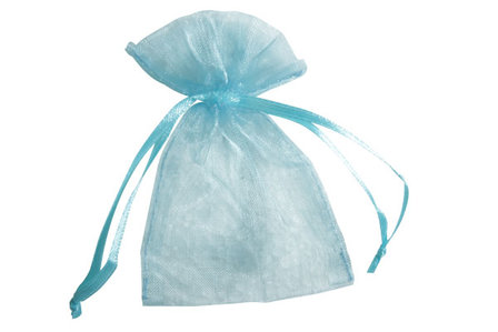 Organza zakjes 5 x 7 cm licht blauw