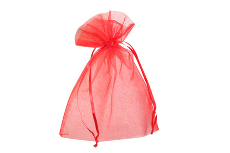 Organza zakjes 5 x 7 cm rood