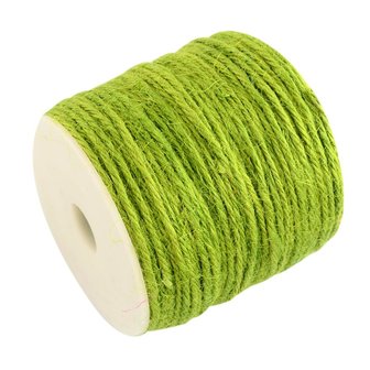 Macrame touw hennep lime groen 2 mm dikte