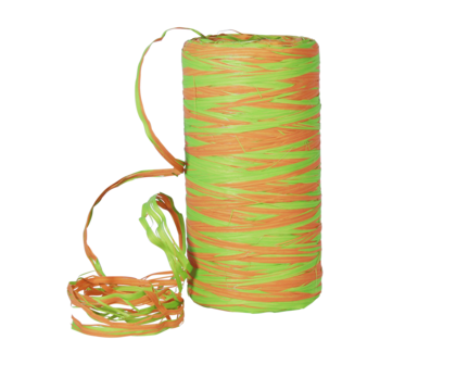 Raffia oranje groen