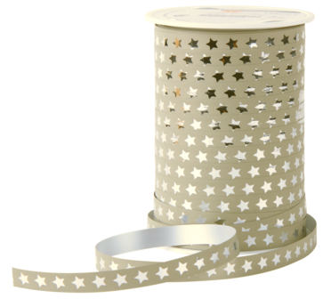 Krullint ster beige zilver 10 meter