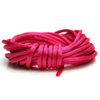 Satijn koord 1.5 mm fuchsia