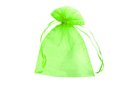 Organza zakje 10 x 15 cm Lime groen