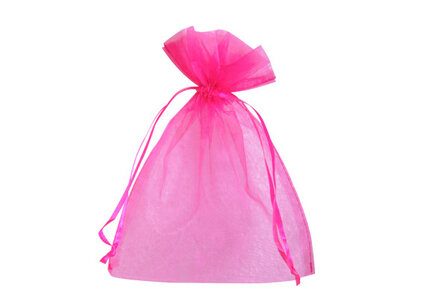 Organza zakje 12.5 x 17.5 cm Fuchsia