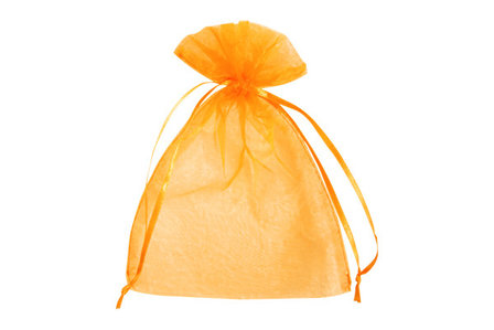 Organza zakje 7,5 x 10 cm Oranje