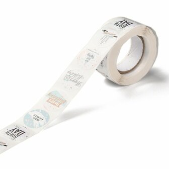 Ronde stickers happy birthday design 1