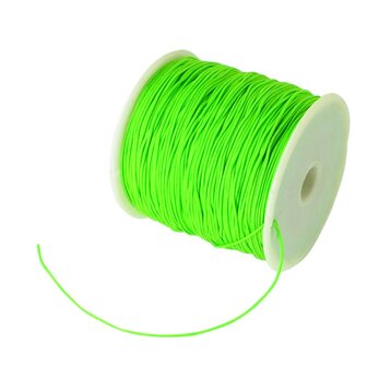 Nylonkoord 1 mm neon groen 91 meter rol